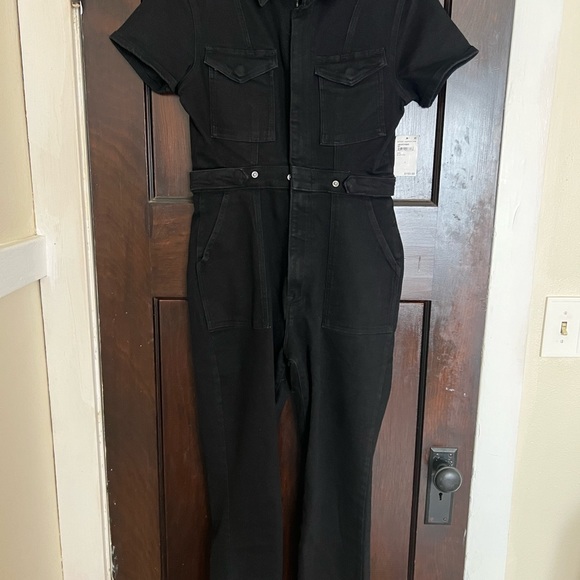 Good American Black Denim Jumpsuit - Picture 3 of 7
